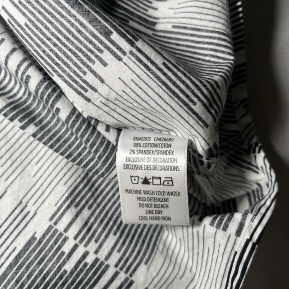 Robert Graham Siloam Spring Shirt Mens Size M Black White Stipe Classic Fit - Picture 5 of 7